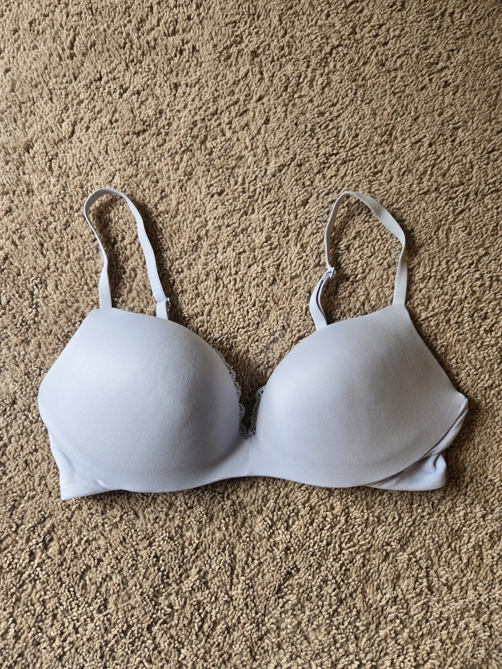 Victoria’s Secret Wireless Plunge Push Up Bra 34C Blue